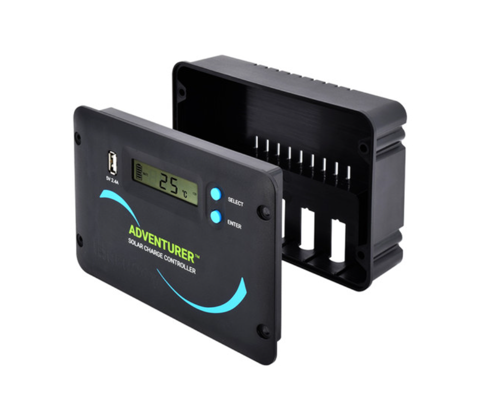Adventurer Li 30A PWM Flush Mount Charge Controller w/ LCD Display 12V/24V