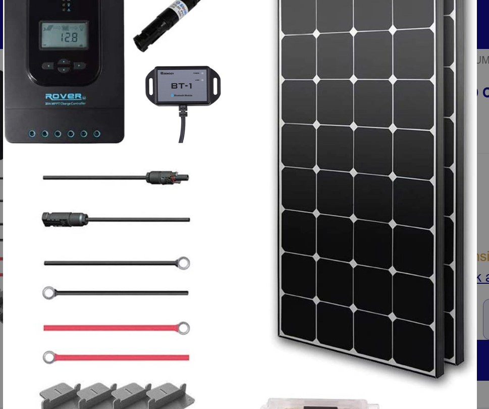 RENOGY NEW 200 WATT 12 VOLT SOLAR PREMIUM KIT