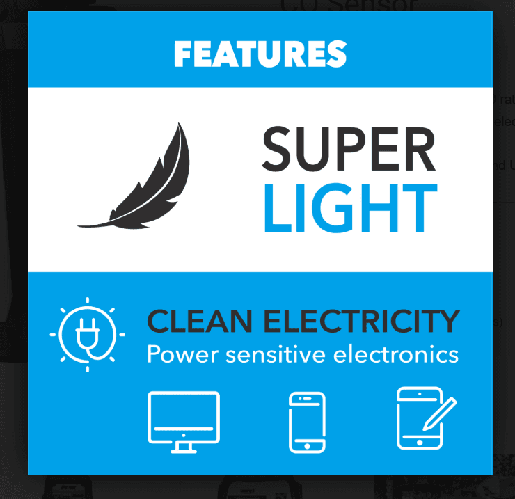 Pulsar Ultra Light Quiet 1600W Portable Gas Inverter Generator CARB Compliant 0.6-Gallon Fuel Tank