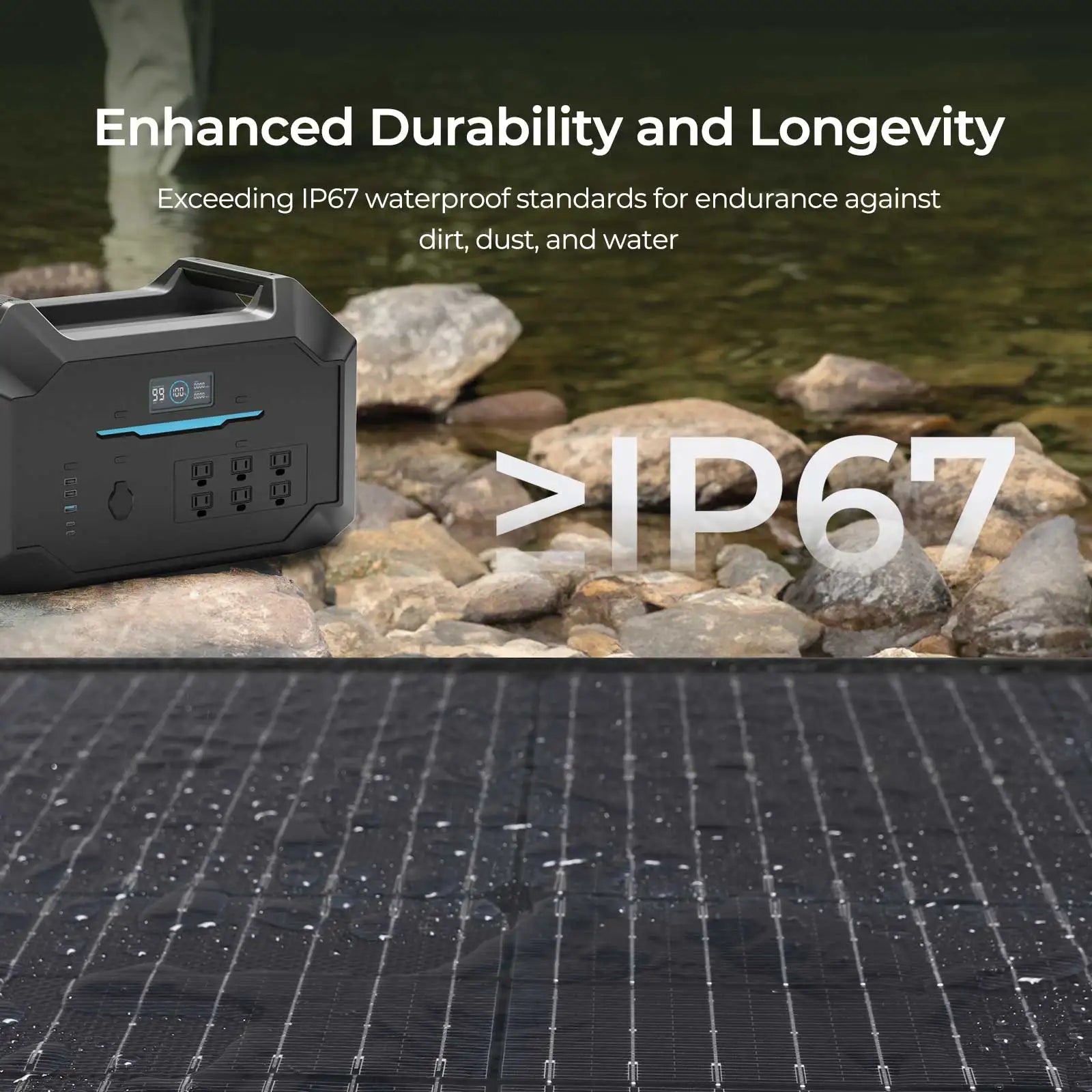 220/400W Lightweight Portable Solar Suitcase, Foldable Solar Panel with Kickstands for RV,Camping, Off Grid System